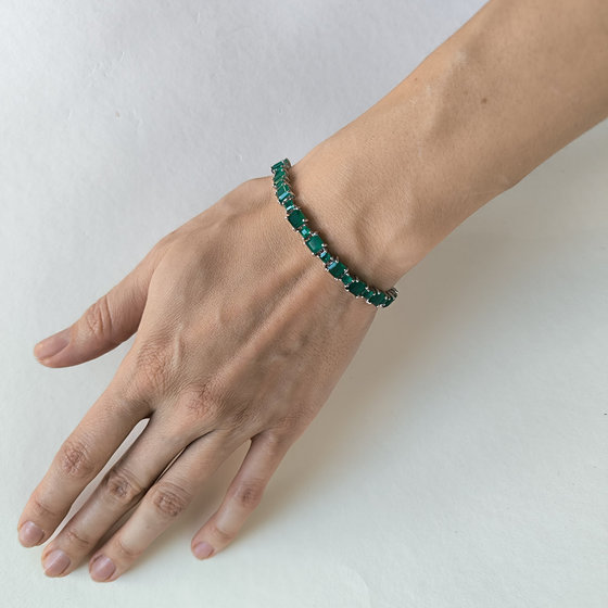 Silver bracelet with agate 10.506ct