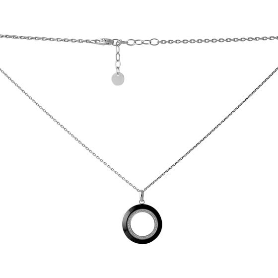 Серебряное колье с керамикой