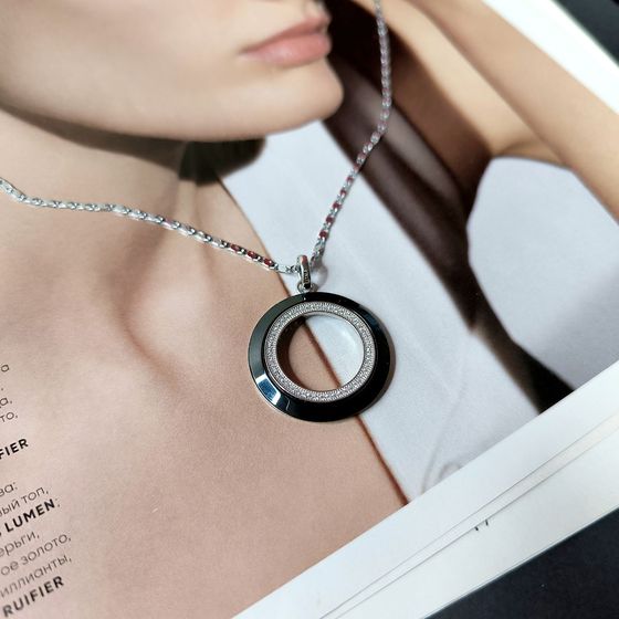 Срібна підвіска з керамікою