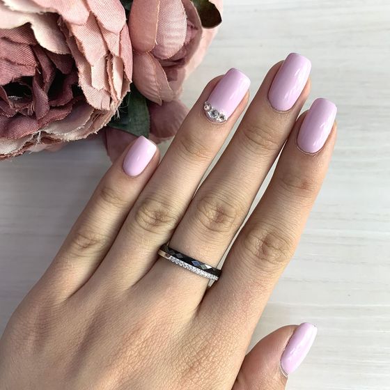 Silver ring with ceramics