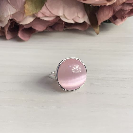 Срібна каблучка з котячим оком 18.469ct