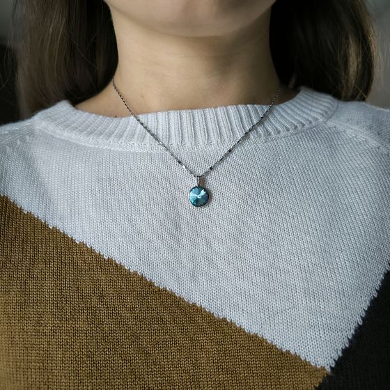 Серебряная подвеска с фианитами