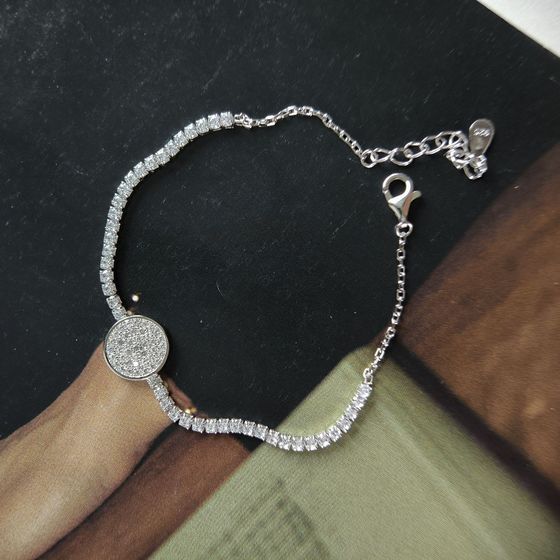 Серебряный браслет с фианитами