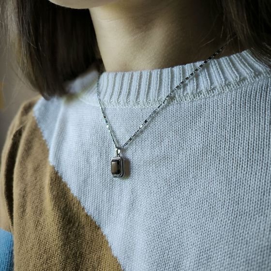 Серебряная подвеска с раухтопазом (дымчатым кварцем) 2.988ct