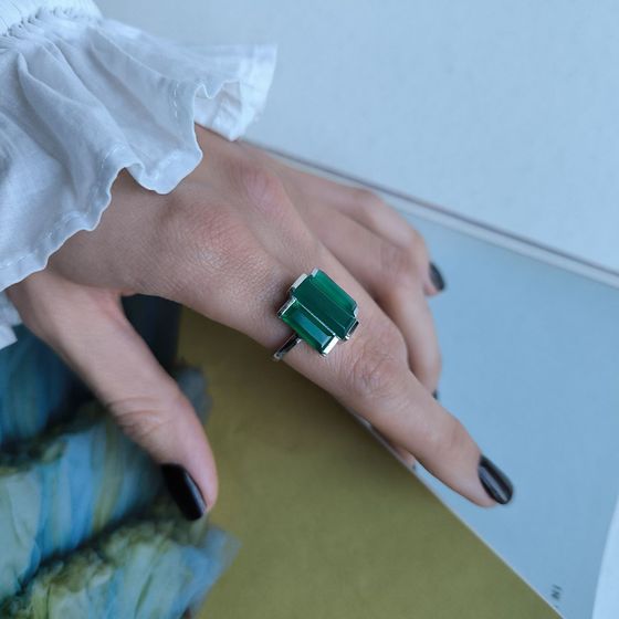 Срібна каблучка з агатом 6.893ct