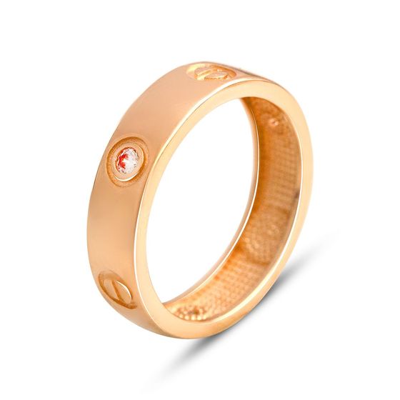 Золотое кольцо с фианитами 0.06ct