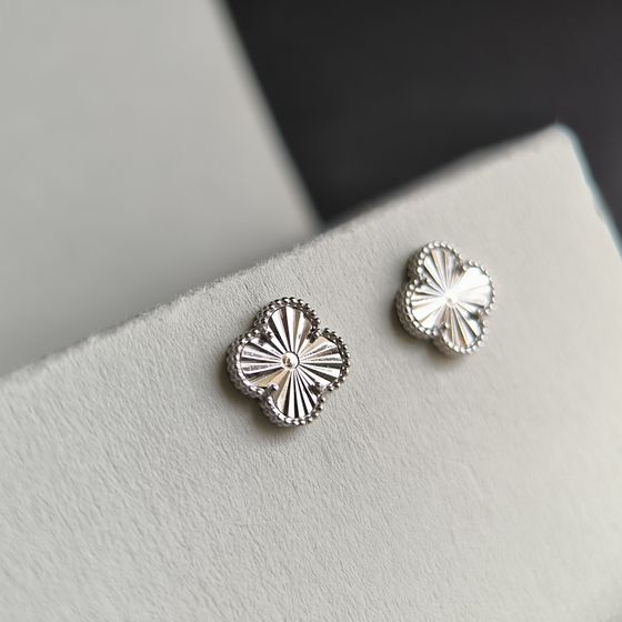 Silver earrings without stones