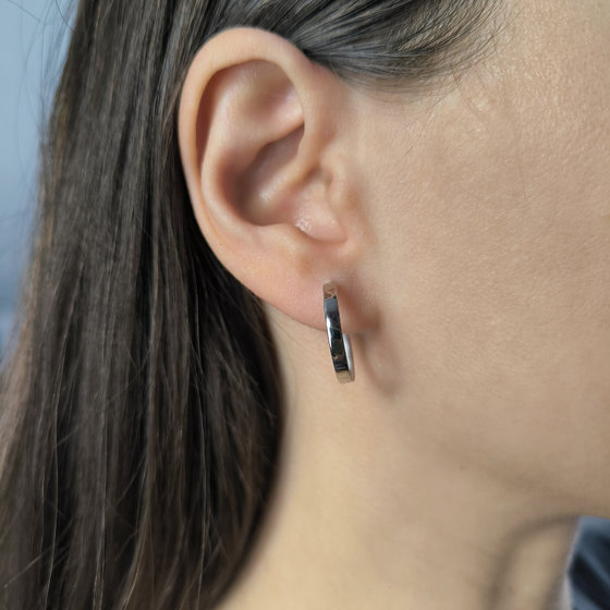 Silver earrings with enamel