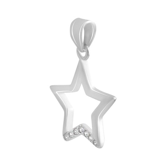 Silver pendant with phianites