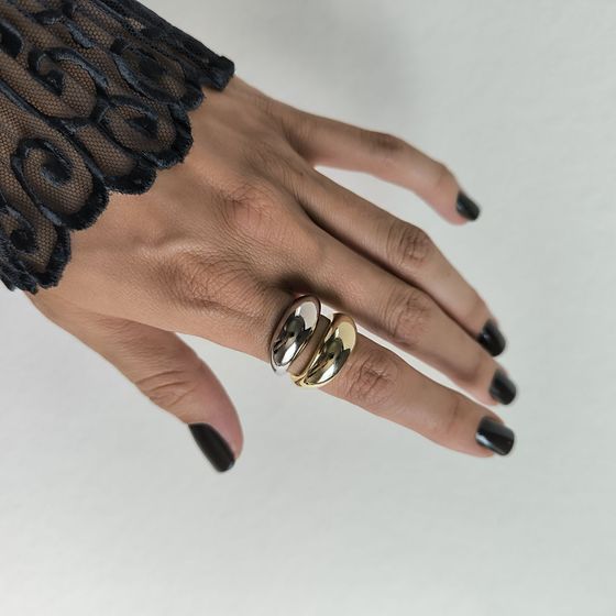 Silver ring without stones