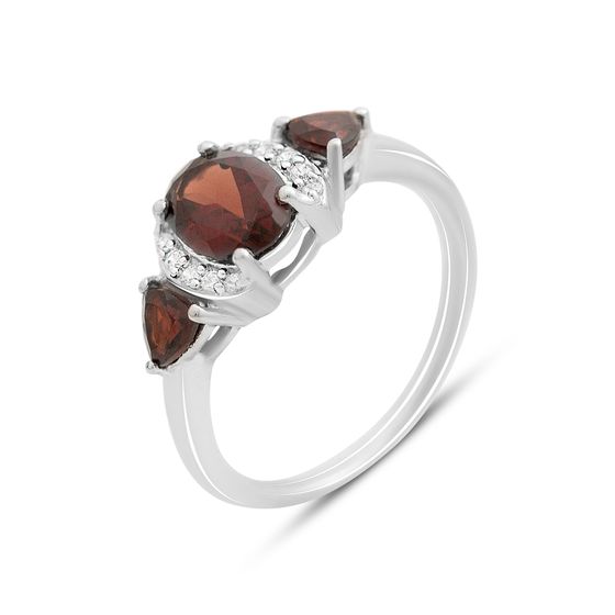 Серебряное кольцо с гранатом 2.162ct