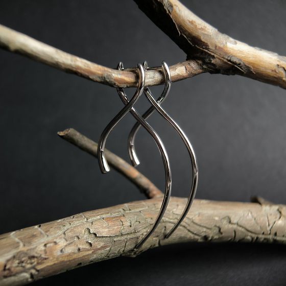 Срібні сережки без каменів