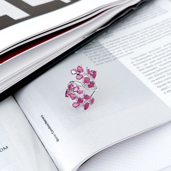 Срібна каблучка з рубіном 4.25ct