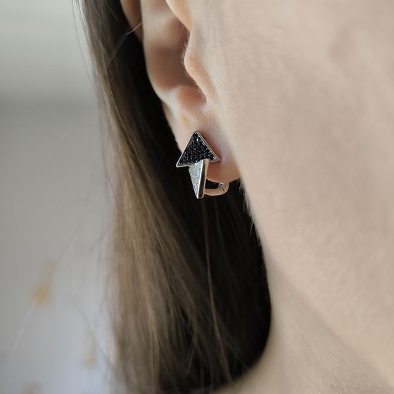 Silver Earrings with Fianites