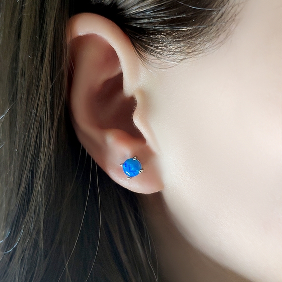 Срібні сережки з опалом 0.849ct