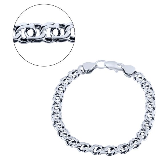 Silver bracelet without stones