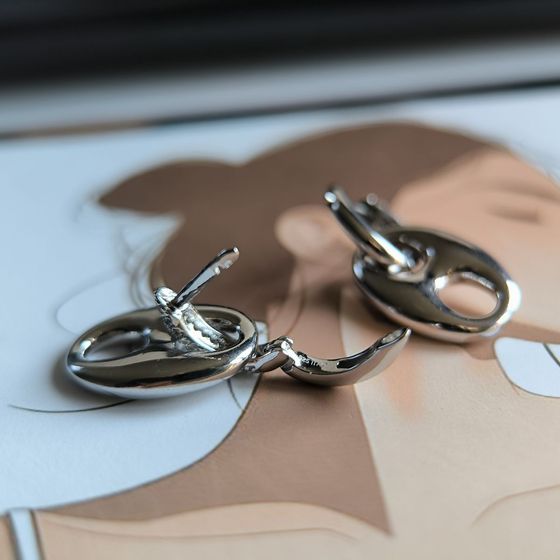 Silver Earrings with Fianites