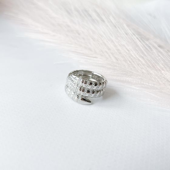 Silver Ring with Fianites