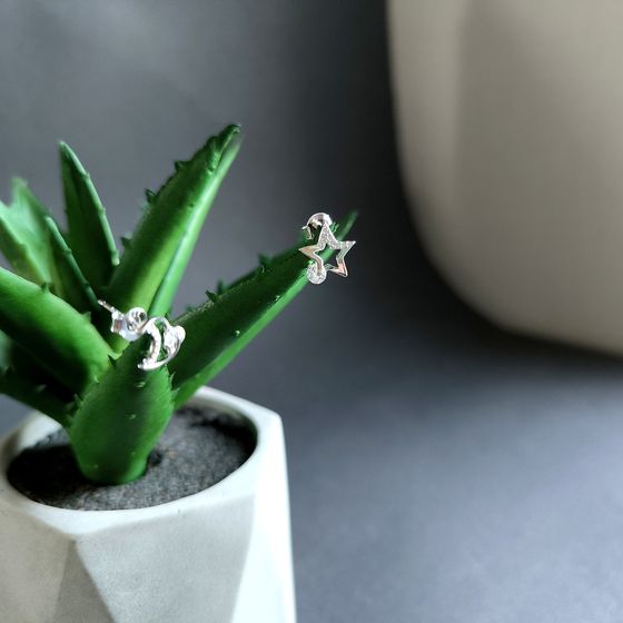 Срібні сережки з фіанітами