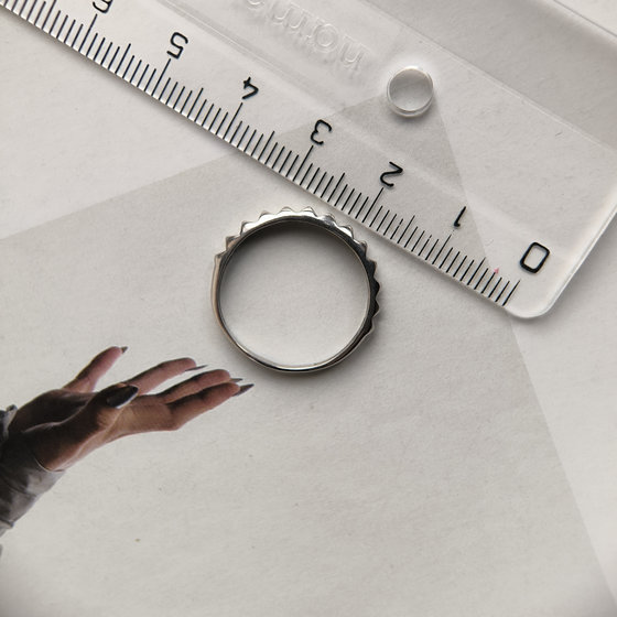 Silver ring without stones