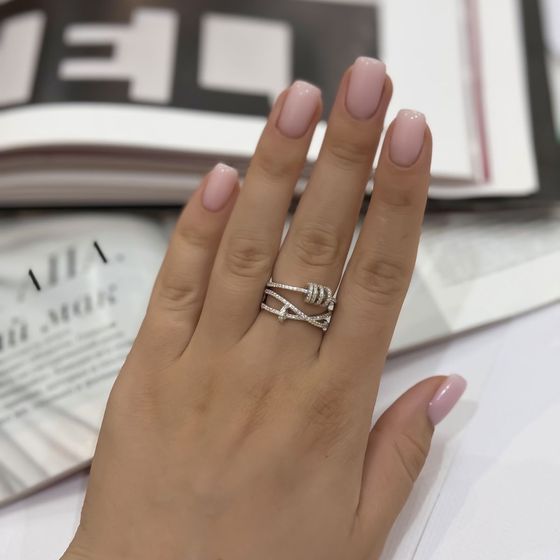 Silver Ring with Fianites