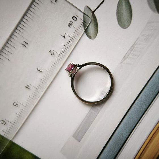 Срібна каблучка з рубіном 1.113ct