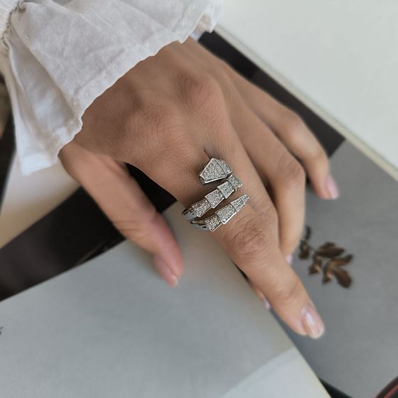 Silver Ring with Fianites