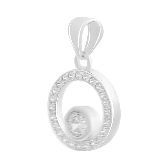 Silver pendant with phianites