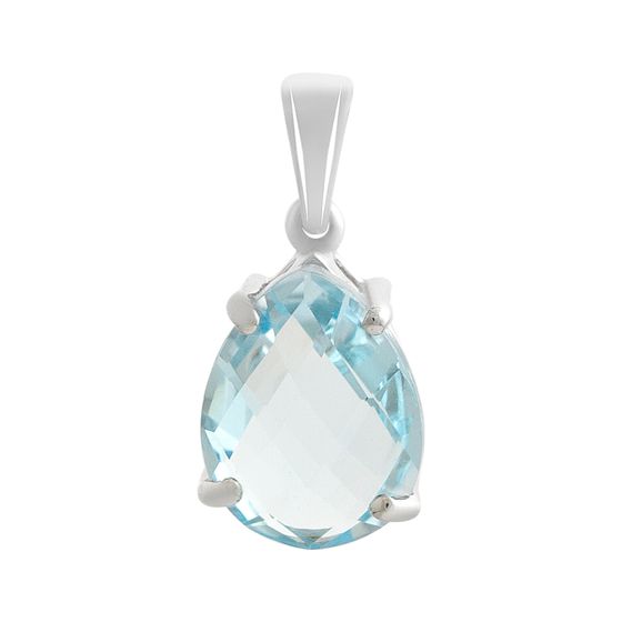 Silver pendant with a 4.19-carat topaz