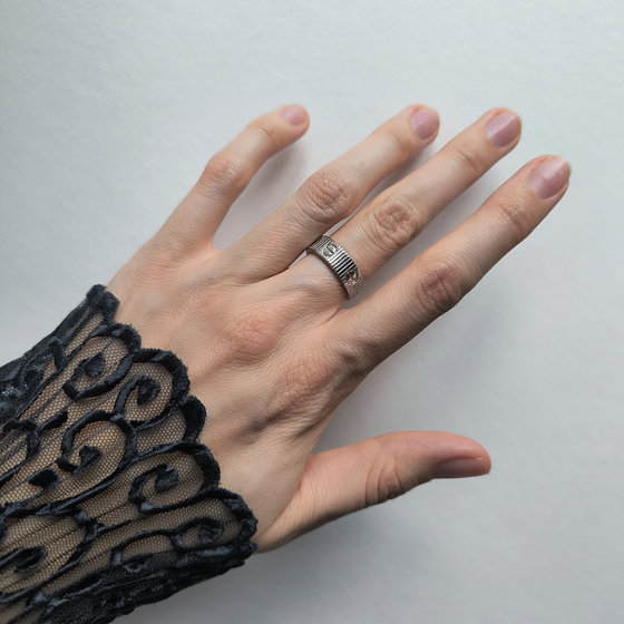 Silver ring without stones