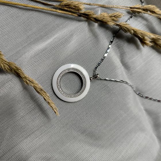 Серебряная подвеска с керамикой