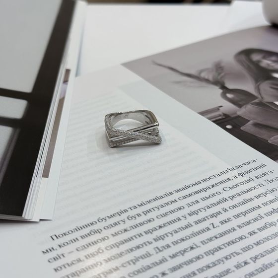 Silver Ring with Fianites