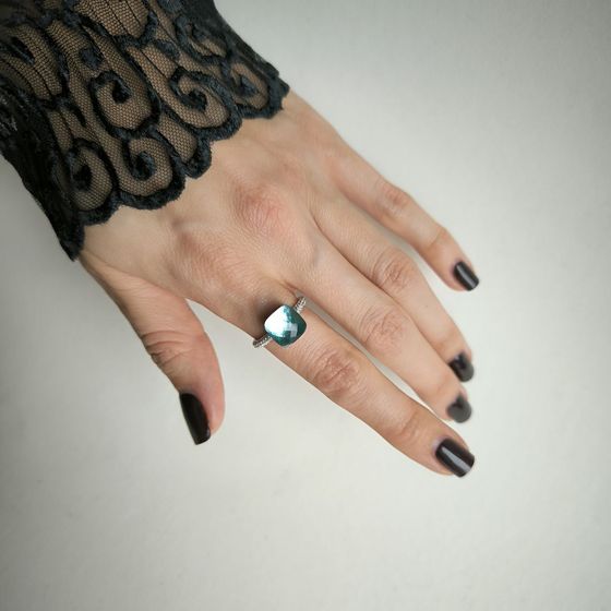 Silver Ring with Fianites