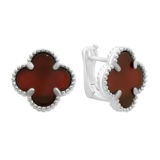 Срібні сережки з агатом