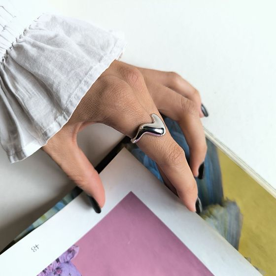 Silver ring without stones