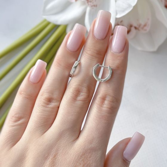 Silver earrings without stones