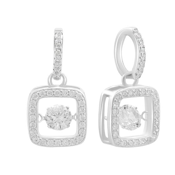 Срібна підвіска з фіанітами