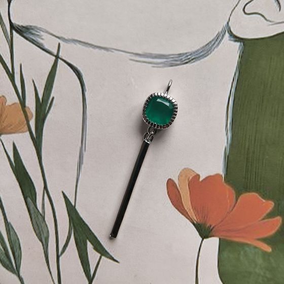 Серебряная подвеска с агатом 0.725ct