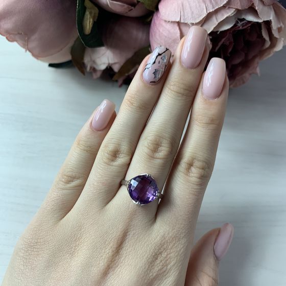 Silver ring with alexandrite 8.208ct