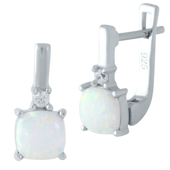 Срібні сережки з опалом 1.074ct