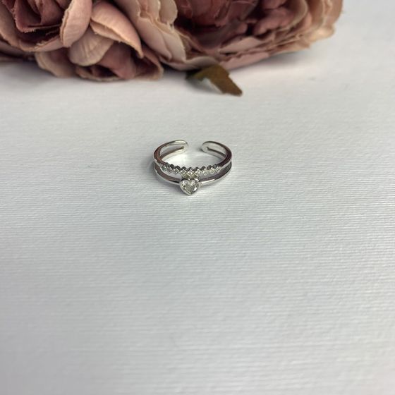 Silver Ring with Fianites