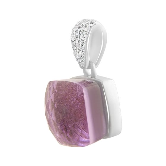 Silver pendant with cubic zirconia