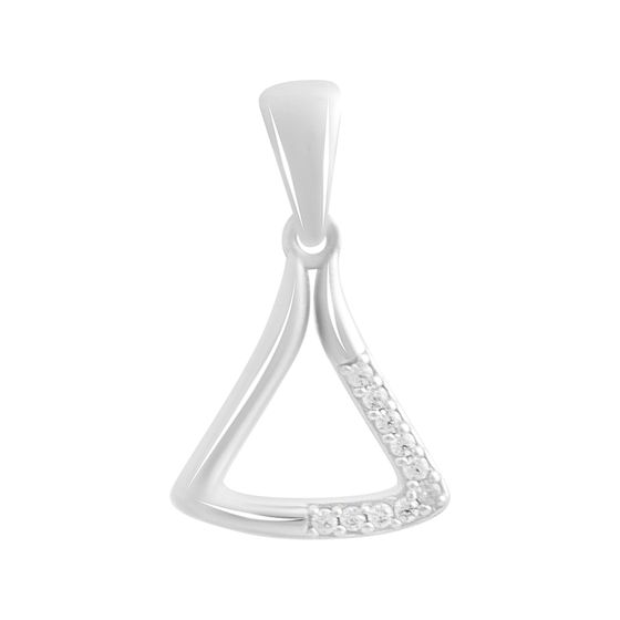 Серебряная подвеска с фианитами 0.1ct