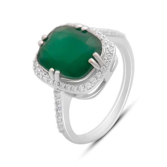 Срібна каблучка з агатом 5,398 карата