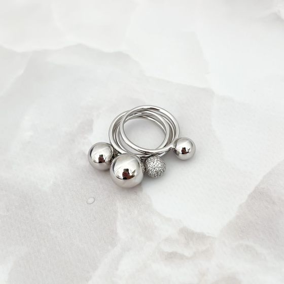 Silver Ring with Fianites