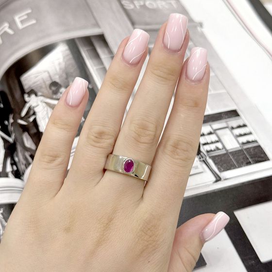 Срібна каблучка з рубіном 0.5ct