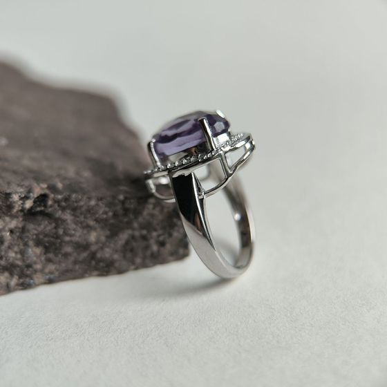 Срібна каблучка з олександритом 8.513ct