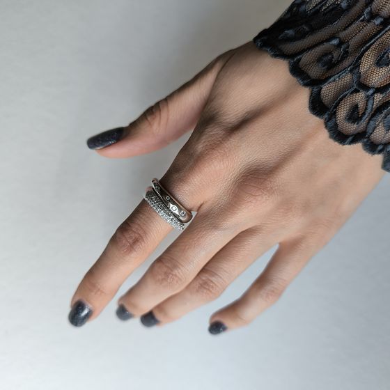 Silver Ring with Fianites