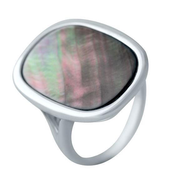 Silver ring with mother-of-pearl 4.078ct