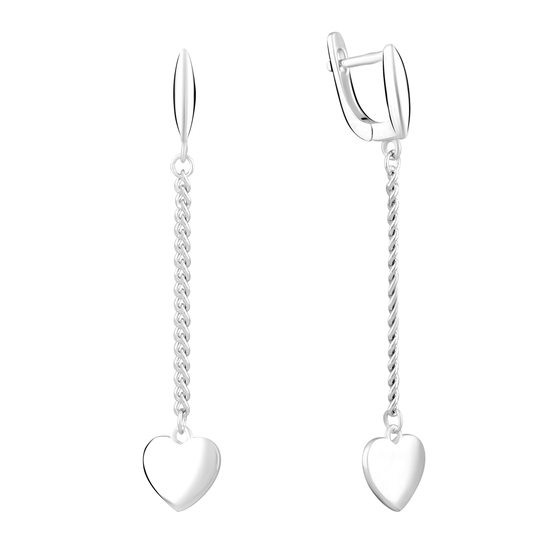 Silver earrings without stones
